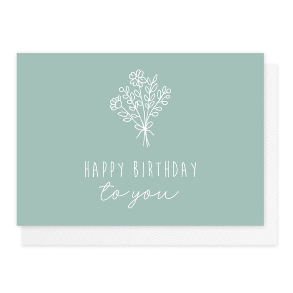 Doppelkarte Happy birthday to you