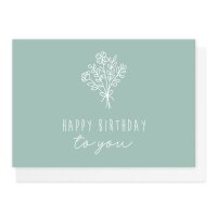 Doppelkarte Happy birthday to you