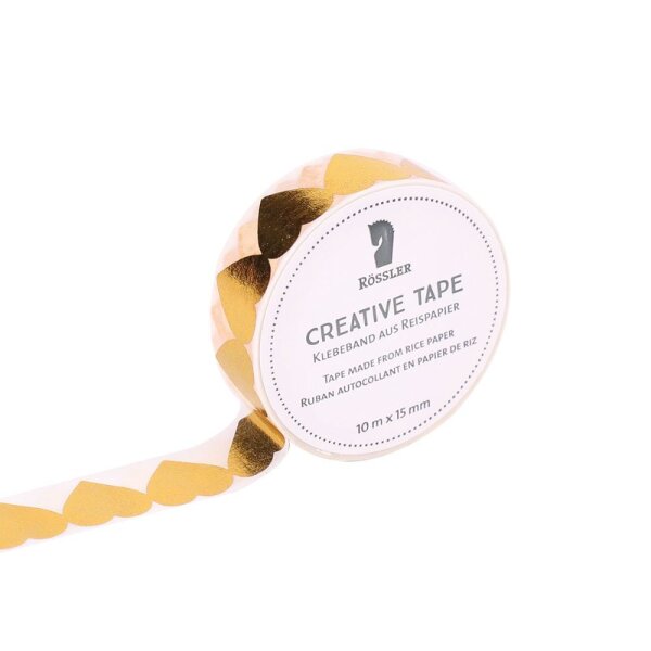 Creative tape gold große Herzen