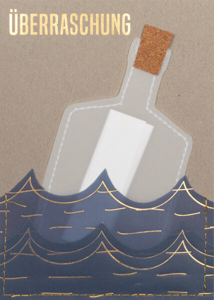 Flaschenpostkarte "Überraschung"