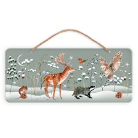 Blechschild Winternacht