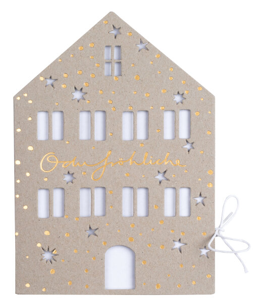 Weihnachtshauskarte "O Du Fröhliche"
