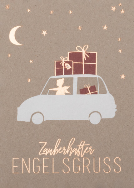 Weihnachtsautokarte Zauberhafter Engelsgruss