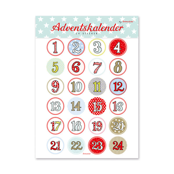 Sticker Adventskalender klassisch
