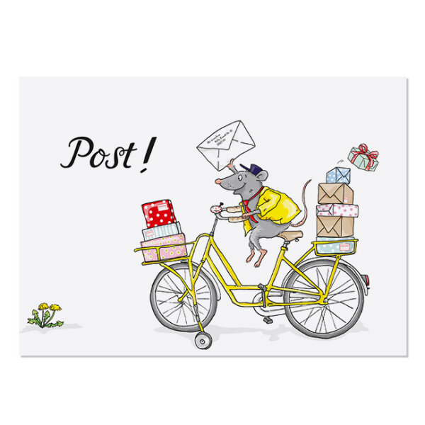 Postkarte Postmaus