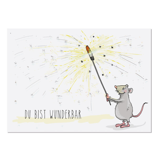Postkarte Wunderkerze