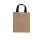 Geschenktasche Jute Herz Pailletten Natur