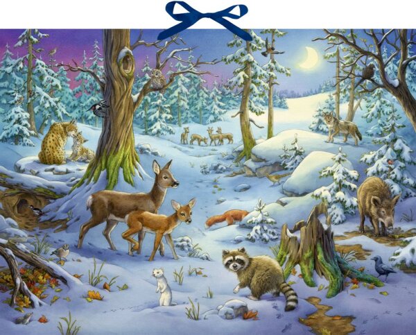 Adventskalender Tiere im Winterwald