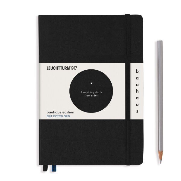 Notizbuch Medium (A5), Schwarz Hardcover_Bauhaus Edition