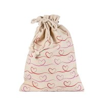 Geschenksack Baumwolle ORGANICS Herzchen