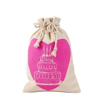 Geschenksack Baumwolle ORGANICS Torte Herz