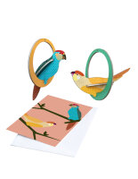 Pop Out Card, Schwingender Papagei