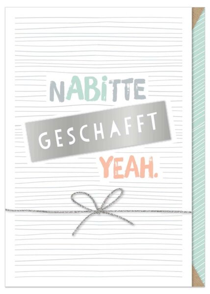 Grußkarte Abi geschafft. Yeah