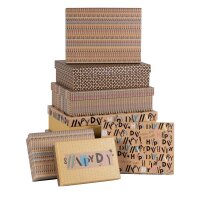 Geschenkbox ORGANICS gelb Muster