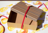 Geschenkbox ORGANICS gelb Muster