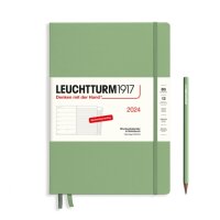 Wochenkalender & Notizbuch Pocket (B5) 2024 - Salbei