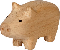 Holzschweinchen in rosa und natur
