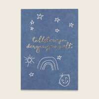Postkarte mit Goldeffekten – Tollster Opa der...