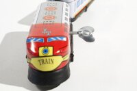 Zug, Eisenbahn mit drei Wagons, Blechspielzeug