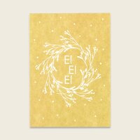 Postkarte Ostern pastellgelb – EI EI EI