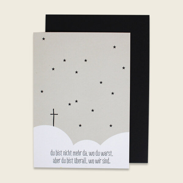 Klappkarte Trauer “Du bist nicht mehr …”