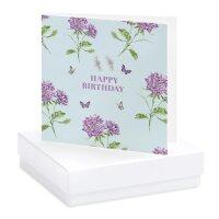 Blooms Happy Birthday Boxed Card with Jewellery