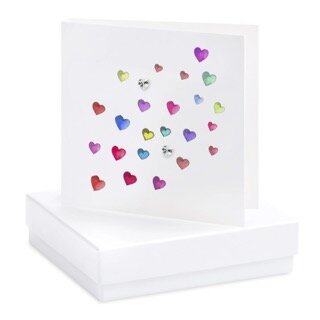 Boxed Hearts Earring Card with Jewellery
