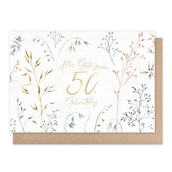 Klappkarte – 50. Geburtstag