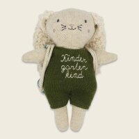 Hase "Kindergartenkind" mit Rucksack und Anzug in oliv