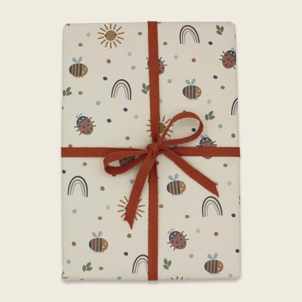 Geschenkpapier Biene / Marienkäfer / Regenbogen – Serie “Nature Kids"