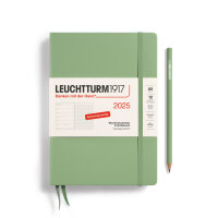 Wochenkalender & Notizbuch Medium A5 2025 salbei