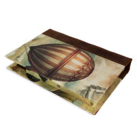 Halb-Leder Box für Notizblock - Heißluftballon