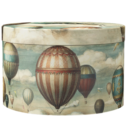 Bomo Geschenkbox M rund, Balloons