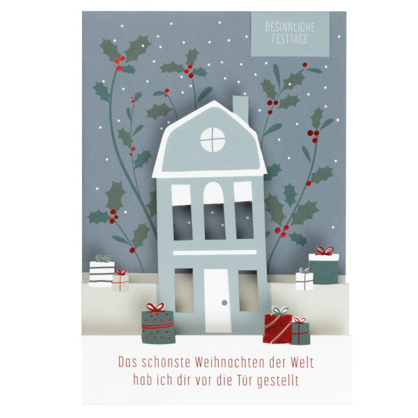 Karte - Weihnachtskartenhaus - Das schönste Weihnachten
