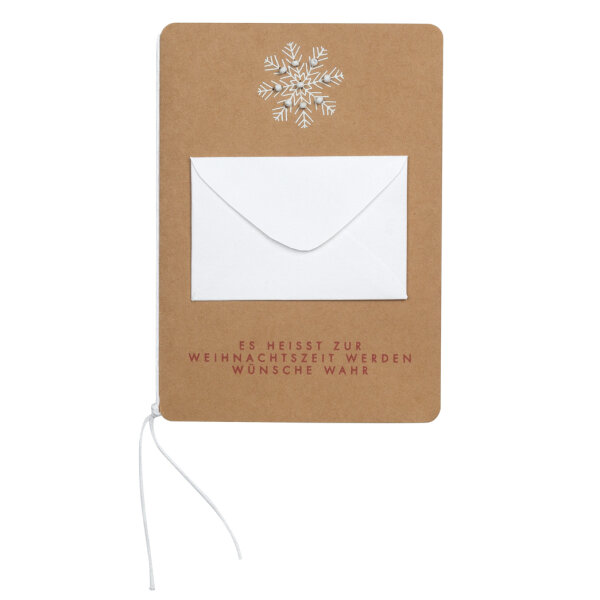 Klappkarte - Wunscherfüllerkarte "Es heißt zur Weihnachtszeit..."