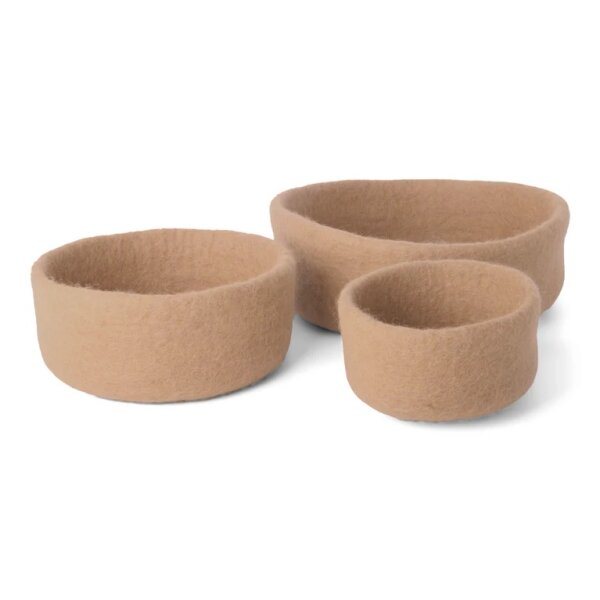 Filz Brotkorb beige M
