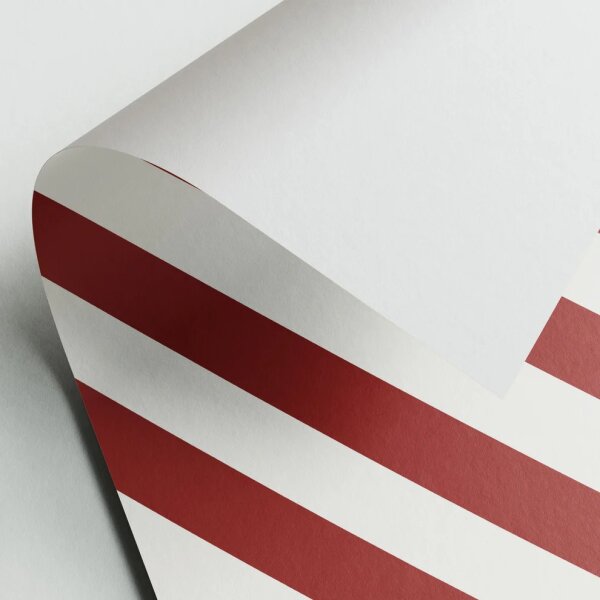 Geschenkpapier Streifen rot/weiß