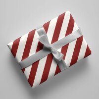 Geschenkpapier Streifen rot/weiß