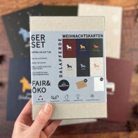Postkarten- Set, 6 Dalapferde + Umschläge