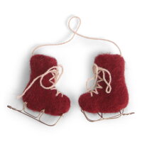 Filz - rote Eislaufschuhe