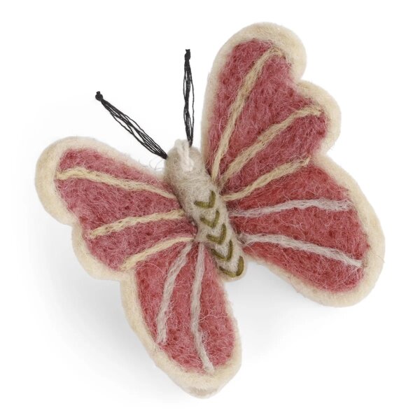 Filz matt roter Schmetterling