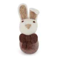 Filz kleiner, lavendel Hase mit Masche