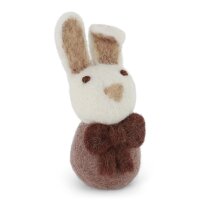 Filz kleiner, lavendel Hase mit Masche