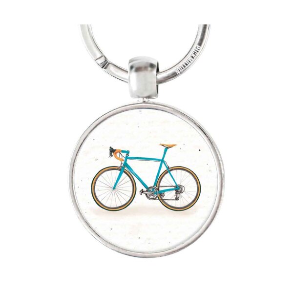 Schlüsselanhänger blaues Fahrrad
