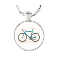 Schlüsselanhänger blaues Fahrrad