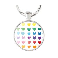 Schlüsselanhänger Regenbogen Herzen