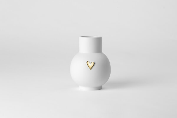 Kugelvase "Herz Gold"