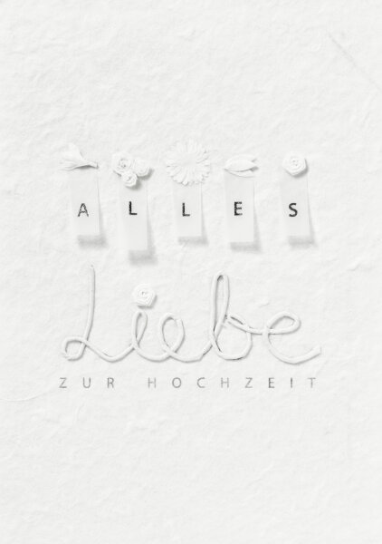 Karte Blütenhochzeit "Alles Liebe"