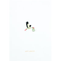 Karte Stickerei "Just landed"