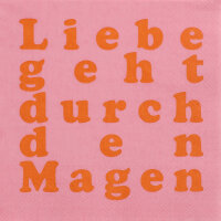 Servietten Liebe geht durch den Magen
